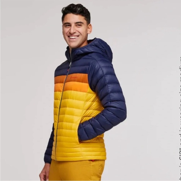 Cotopaxi Men’s XXL Fuego Hooded Down Puffer Jacket Blue Maritime Sunset NWT - Picture 8 of 14